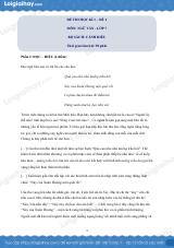 Đề thi học kì 1 Văn 7 Cánh diều - Đề số 1
